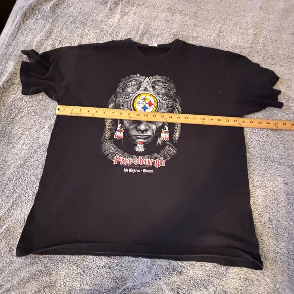 Vtg Pittsburgh Steelers Mens Shirt XL Isla Mujeres Mexico Casual Aztec 19124 - Picture 4 of 8
